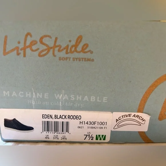 Life Stride Eden Black Rodeo Size Zip Sneaker Soft System Active Arch WORN ONCE - Picture 9 of 9